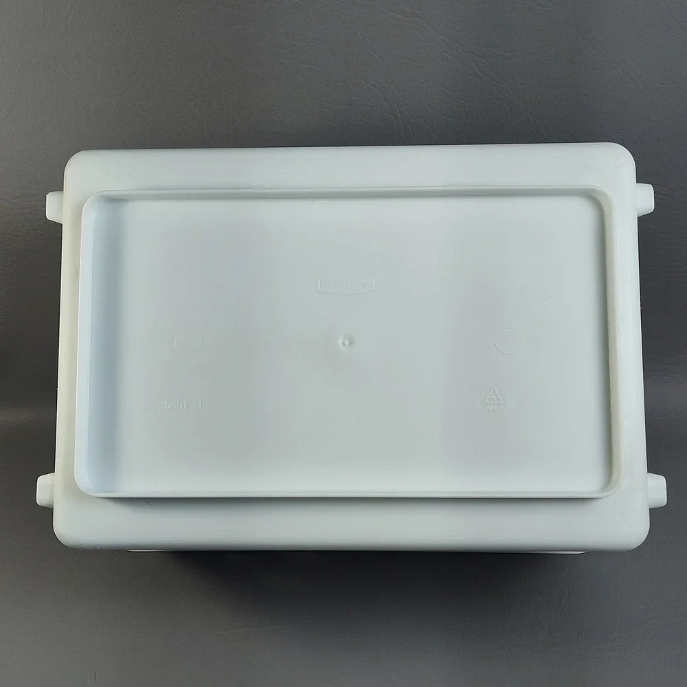 RUBBERMAID Slide N Stack Storage Basket / Bin ~ 5581 ~ White ~ Outside: 11